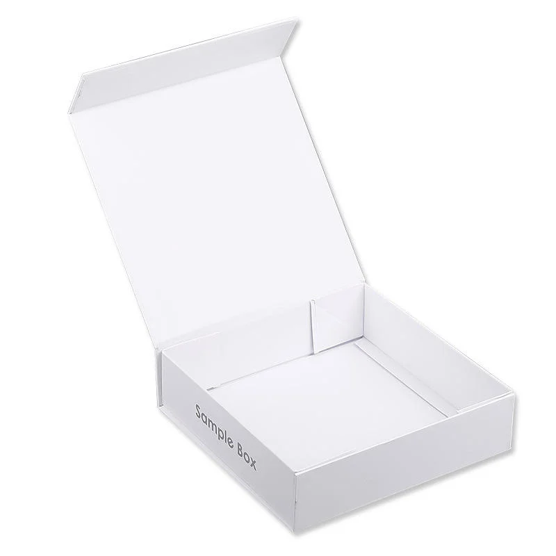 Özel Beyaz Manyetik Katlanır Giyim Ambalaj Kağıdı Hediye Kutusu Lüks Cilt Bakımı Hediye Kutusu - 主图 001