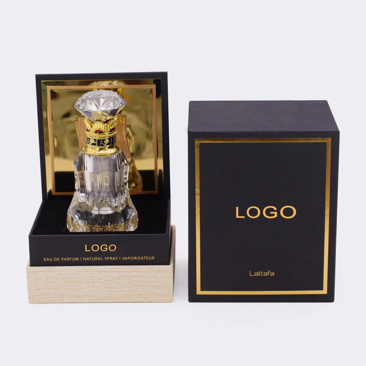 Luxury Perfume Custom Logo Lid At Base Box 50ml 100ml Empty Perfume Box Packaging - 主图 002