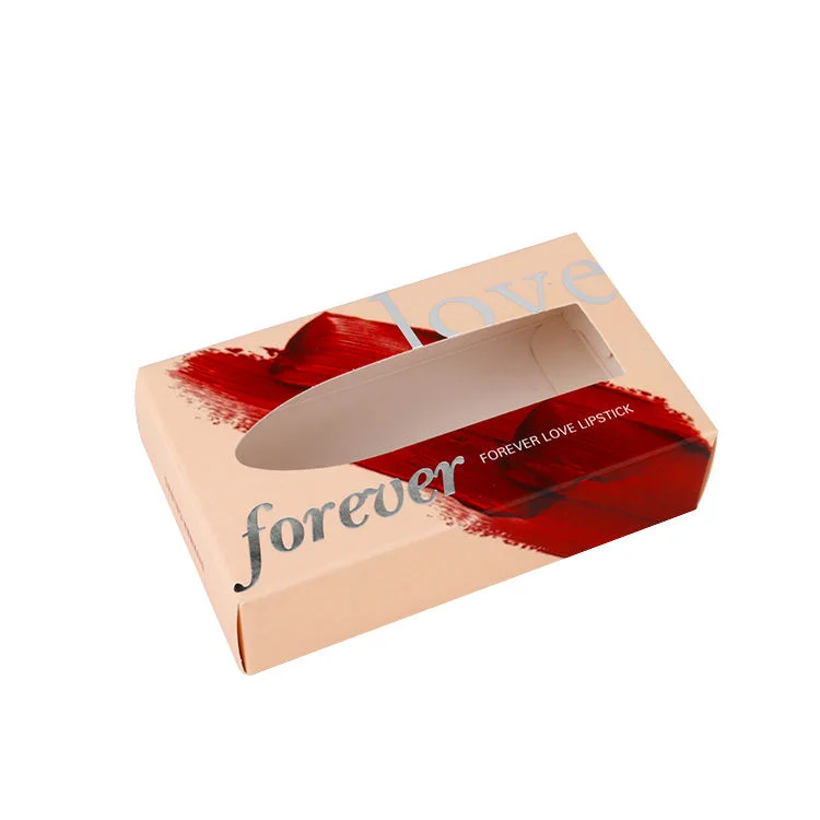 Kotak Kertas Kosmetik Kustom Pribadi Dengan Jendela Transparansi Kotak Kartu Kertas - 主图 003