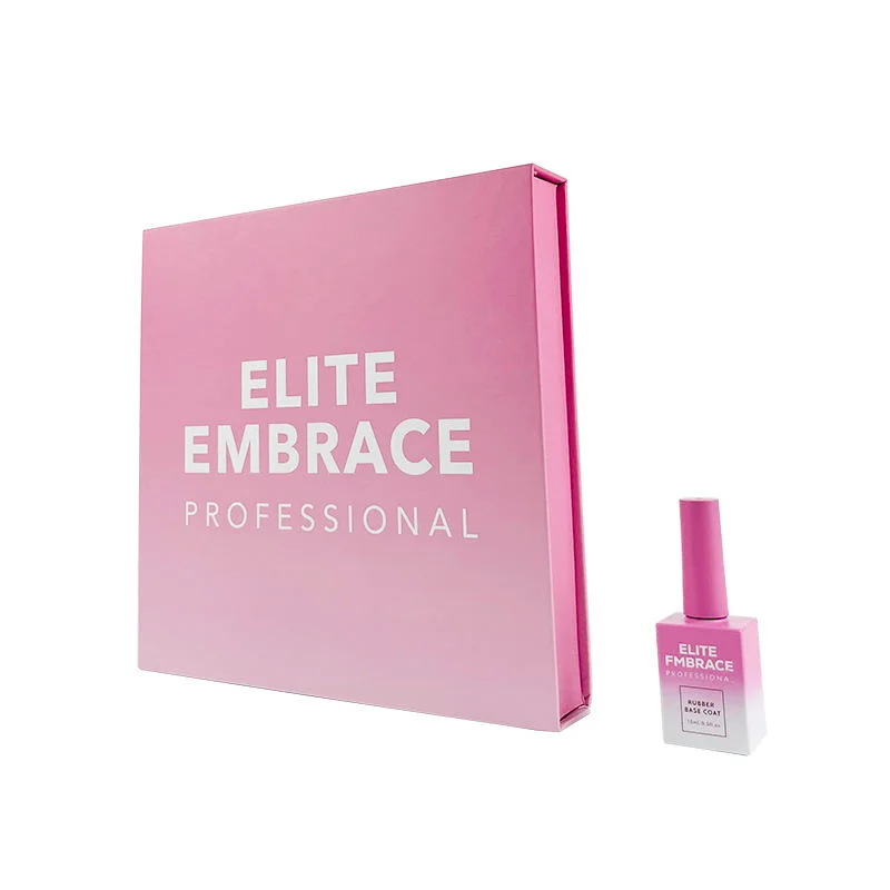 Smalto per unghie rosa in cartone personalizzato con logo del marchio, scatola di carta magnetica con copertina rigida - 主图 003