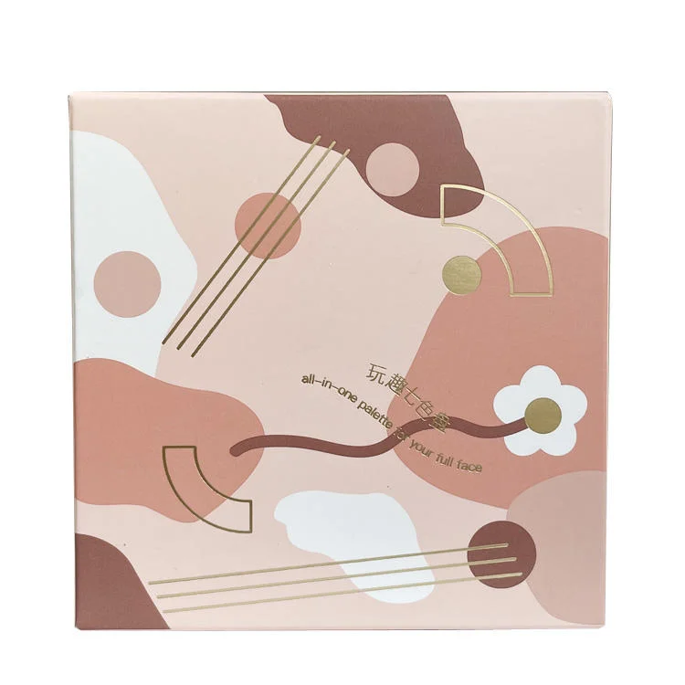 Індивідуальний модний гарячий друк для упаковки тіней для повік, складний папір для макіяжу - 主图 005
