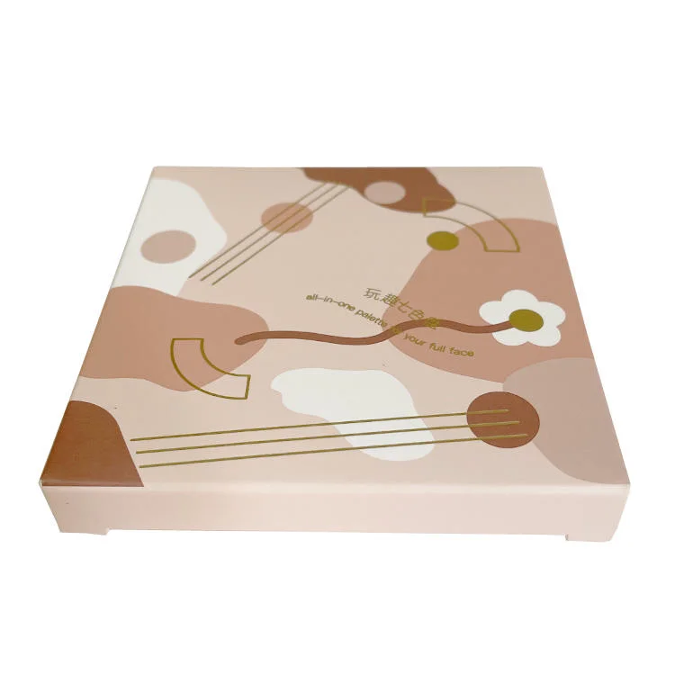 Індивідуальний модний гарячий друк для упаковки тіней для повік, складний папір для макіяжу - 主图 007