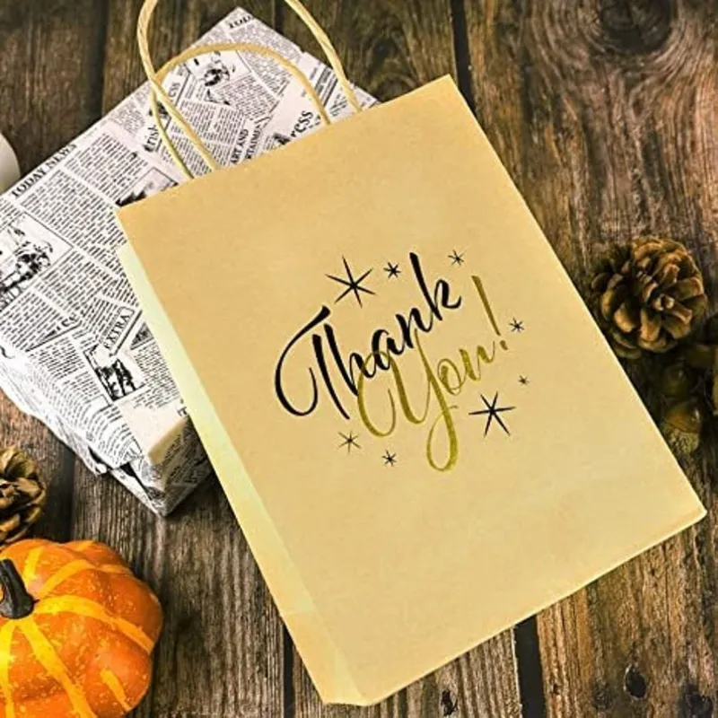 Wholesale Kraft Paper Bag Black Gift Shopping Paper Bag With Logo For Clothing Custom Packaging Bag - 10004