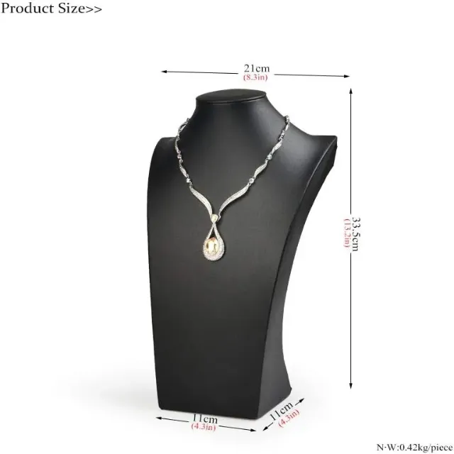 Wholesale Customized Jewelry Display Set Stand PU Leather Jewelry Display Tray Necklace Bracelet Display Props Sets - 10047