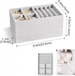 Practical Stackable Jewelry Storage Trays | Efficient Storage Solutions for Jewelers Looking for Space-Saving and Organized Jewelry Display Options - 10061