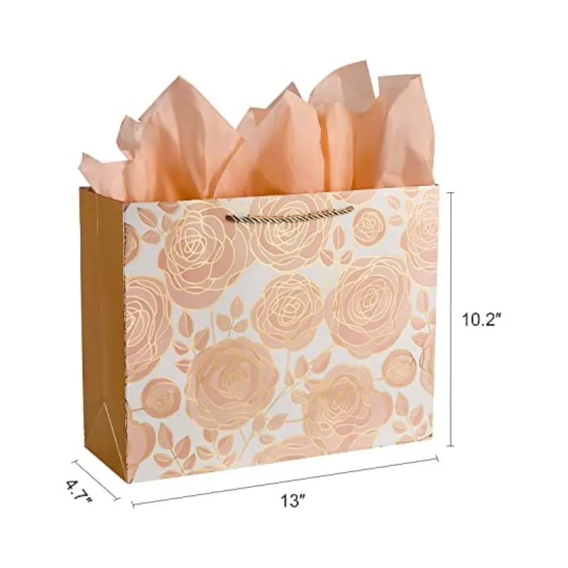 Elegant and Customizable Kraft Paper Bags with Custom Prints | Bespoke Packaging for Jewelry Retailers and Special Event Gift Packaging - 10087