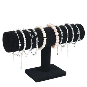 Refined Luxury Bracelet Display Racks with Velvet Lining | High-End Presentation Solutions for Upscale Jewelry Boutiques and Retailers - 10097