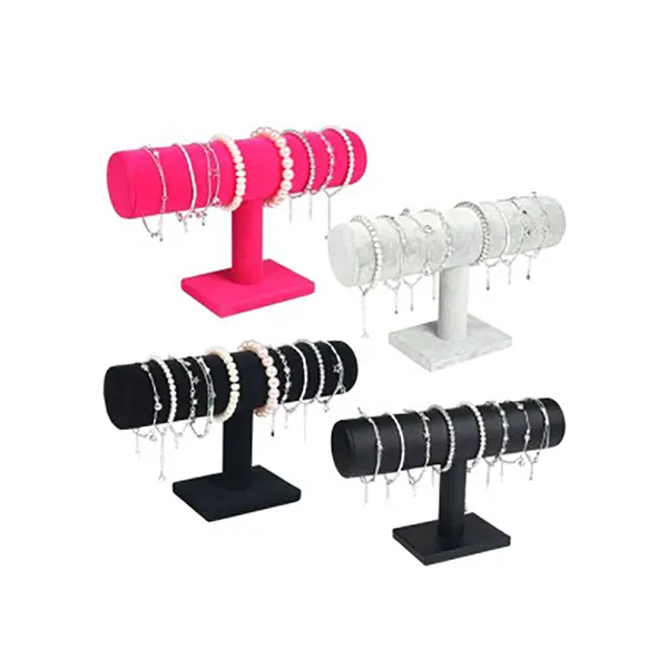 Refined Luxury Bracelet Display Racks with Velvet Lining | High-End Presentation Solutions for Upscale Jewelry Boutiques and Retailers - 10101