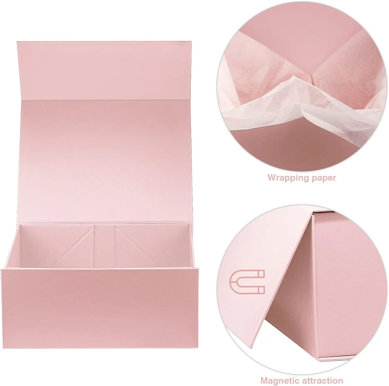 Durable Magnetic Closure Rigid Boxes with Silk Inserts for Premium Gifts | Tailored for Luxury Brands Seeking High-End Presentation for Corporate Gifting - 10154