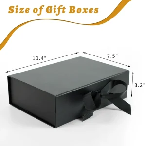 Secure Luxury Gift Boxes with Satin Ribbon and Magnetic Closure | Perfect for High-End Jewelry Retailers Seeking Sophisticated and Functional Gift Presentation - 10158