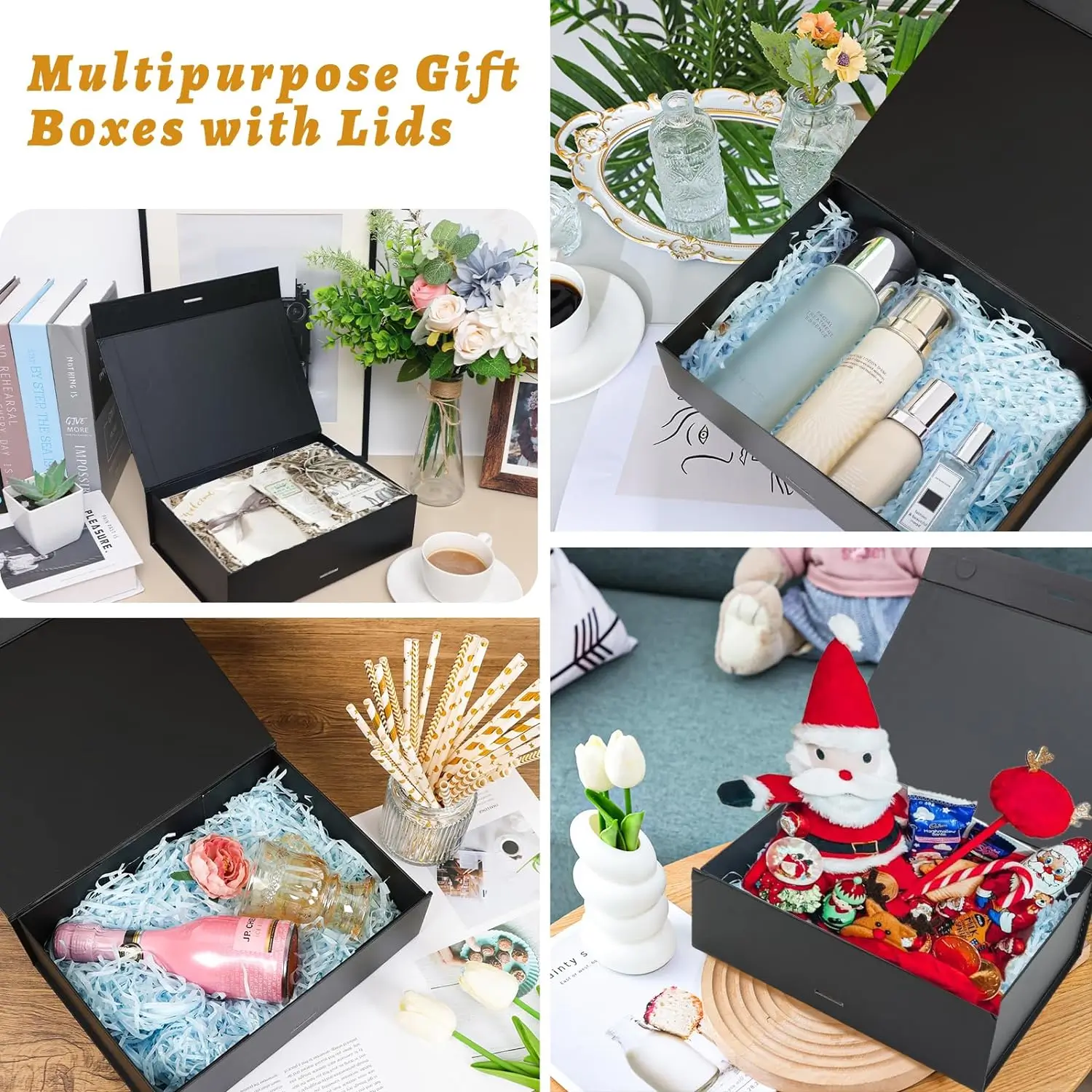 Secure Luxury Gift Boxes with Satin Ribbon and Magnetic Closure | Perfect for High-End Jewelry Retailers Seeking Sophisticated and Functional Gift Presentation - 10161