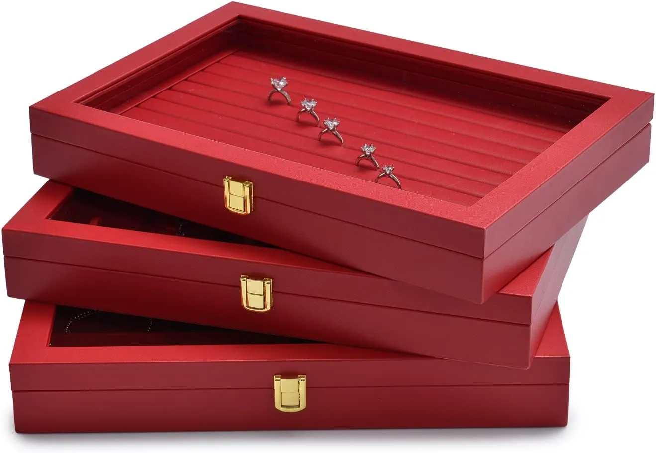 Excellent and Sleek Clear Acrylic Jewelry Trays for Retail Display | Bespoke Display Solutions for Jewelry Stores and Wholesale Suppliers - 10182