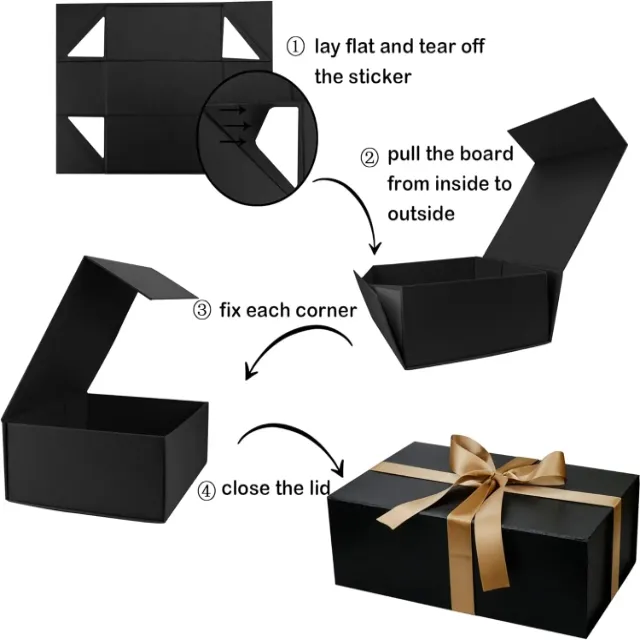 Magnetic Boxes with Secure Closure | Premium Magnetic Gift Boxes for Elegant Packaging Easy to Open Perfect for Retail Displays - 10194