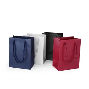 Sophisticated Laminated Paper Bags with a Premium Glossy Finish | Superior Packaging Solutions for Jewelry Merchants and High-End Retail Displays - 10214