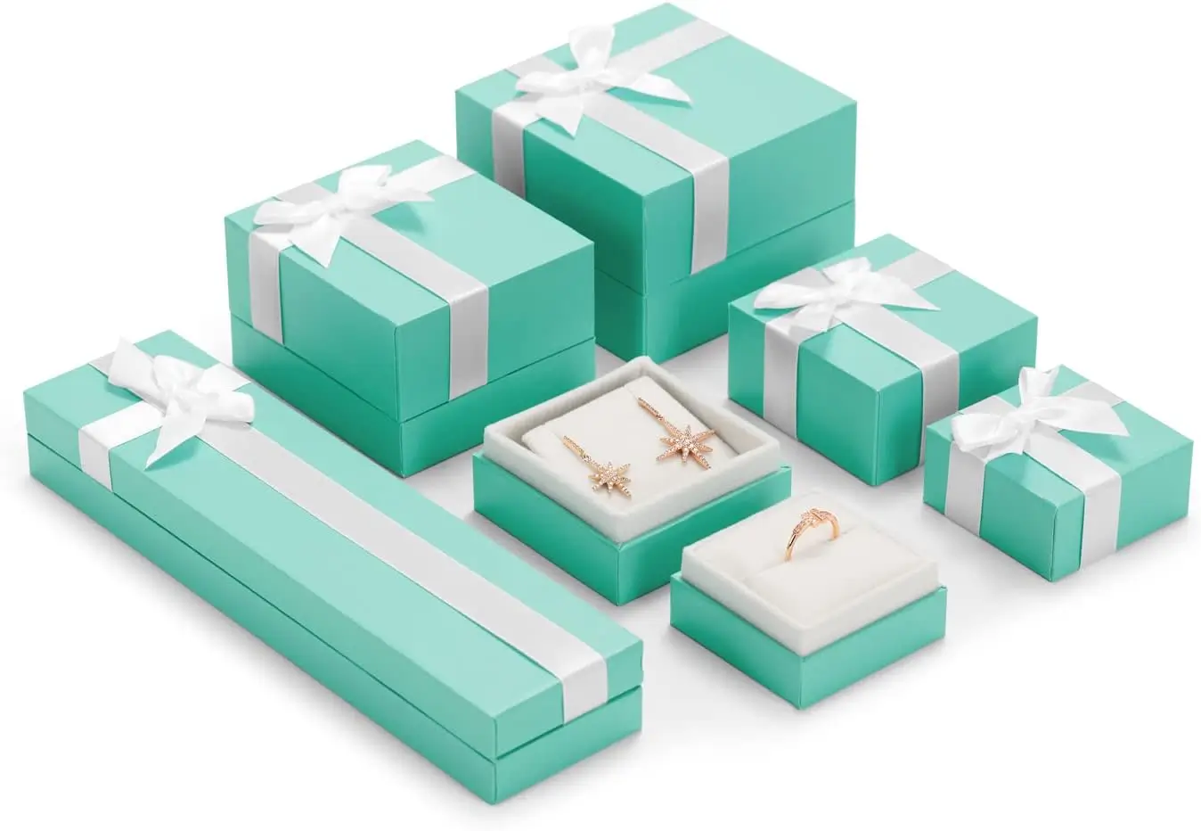 Recyclable Bulk Jewelry Boxes with Custom Branding | Ideal for Jewelry Brands Needing Eco-Friendly and Branded Packaging Solutions - 10282