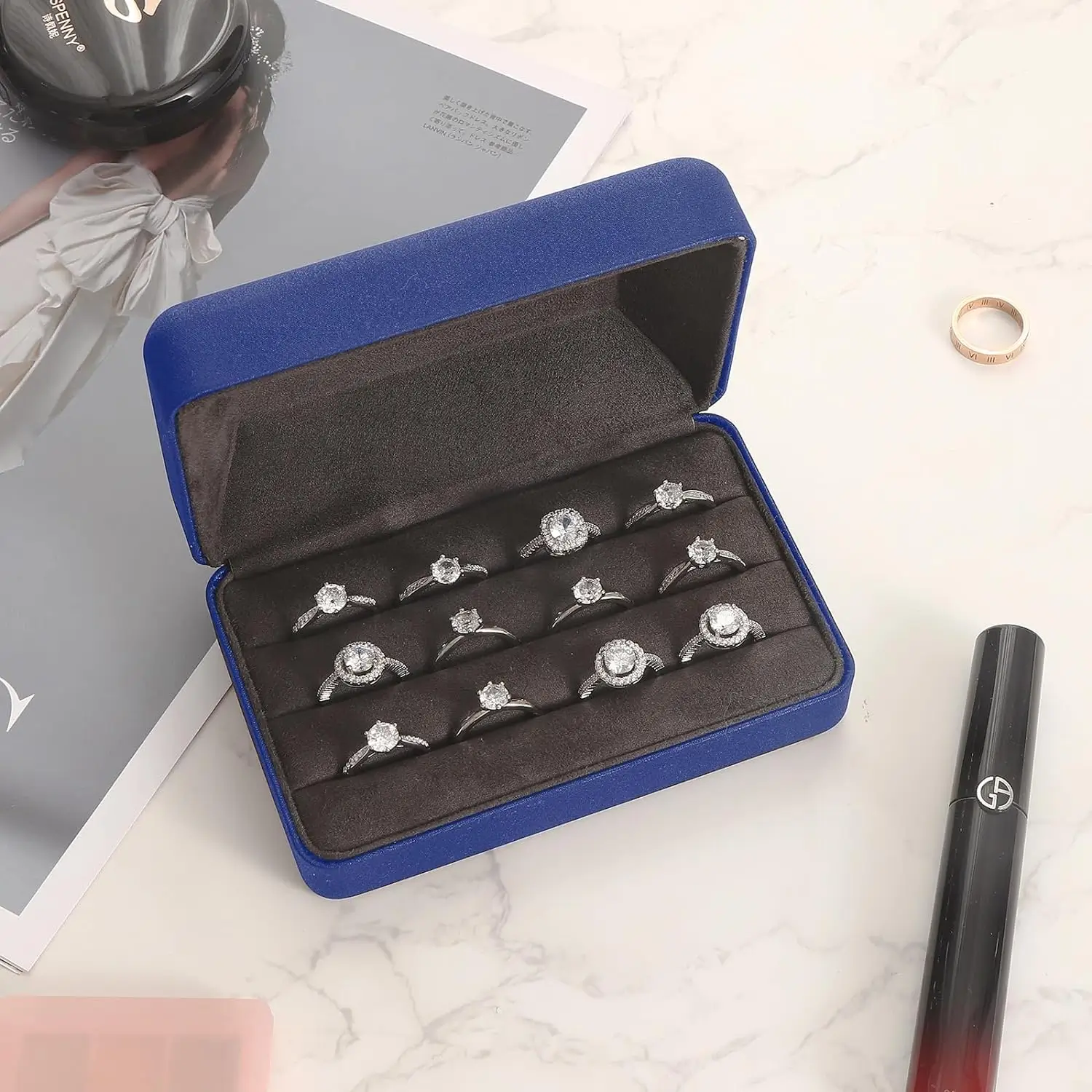 Elegant and Tailored Custom Ring Display Cases | Premium Presentation Solutions for Jewelry Retailers Needing Unique, Bespoke Display Options - 10381