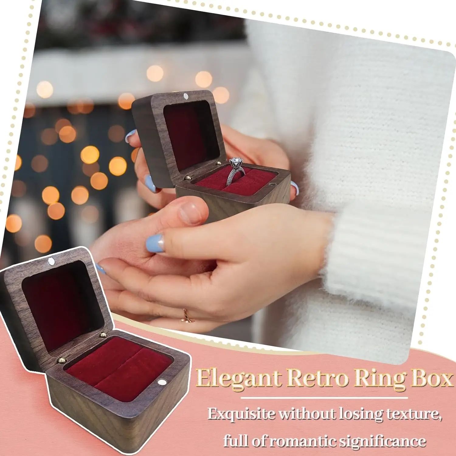 Anniversary Gift Wooden Jewelry Boxes with Personalized Engraving | Elegant Custom Keepsakes for Wholesale Suppliers Richpack - 10386