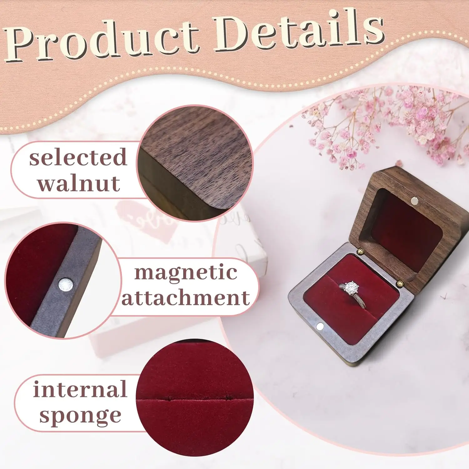 Anniversary Gift Wooden Jewelry Boxes with Personalized Engraving | Elegant Custom Keepsakes for Wholesale Suppliers Richpack - 10389