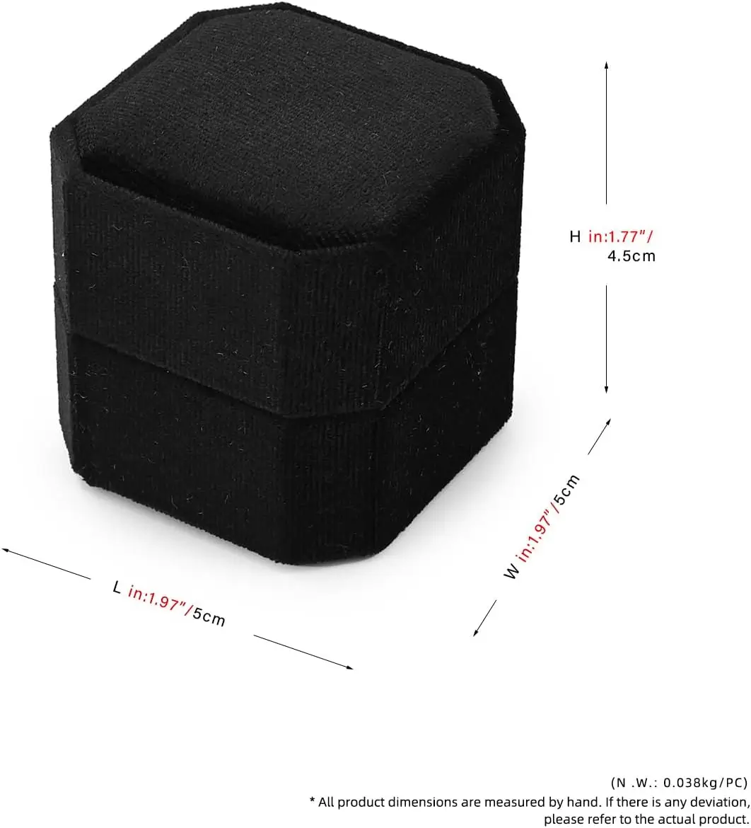 Sophisticated Black Velvet Ring Boxes | Luxurious Packaging for Engagements, Weddings, and Special Occasions Richpack Wholesale Supplier - 10418