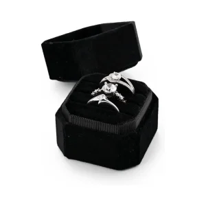 Sophisticated Black Velvet Ring Boxes | Luxurious Packaging for Engagements, Weddings, and Special Occasions Richpack Wholesale Supplier - 10423