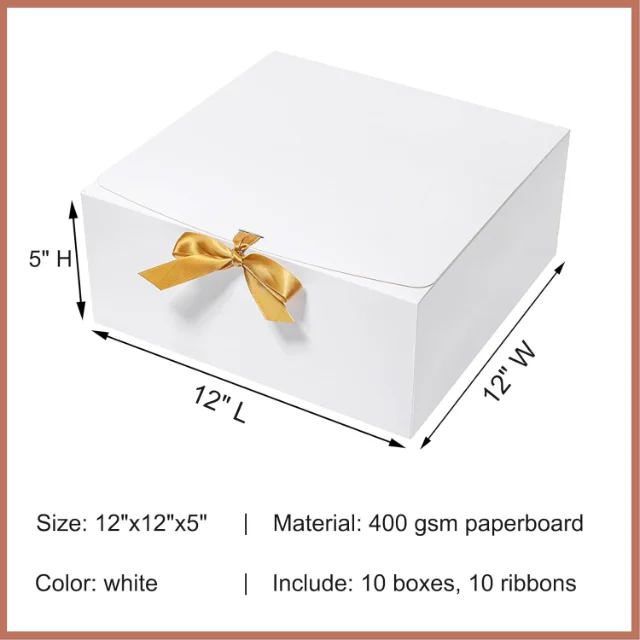 Durable Gift Boxes with Lids for Secure Packaging | 12