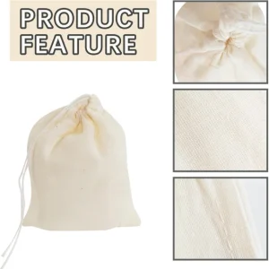 Багаторазові подарункові пакети з органічної бавовни | Екологічне пакування для екологічно чистих брендів Настроюваний дизайн Опції оптового замовлення від Richpack - 51n10+BdJQL. AC SL1000