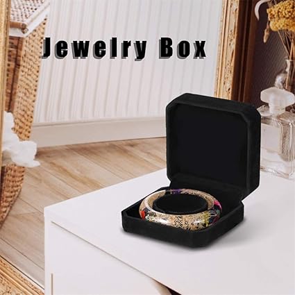 Luxurious Black Velvet Jewelry Box Custom Velvet Bracelet Box for Elegant Gift Presentation Classic for Necklace Pendant | Richpack - 61GQQKOmA+L. AC SX425