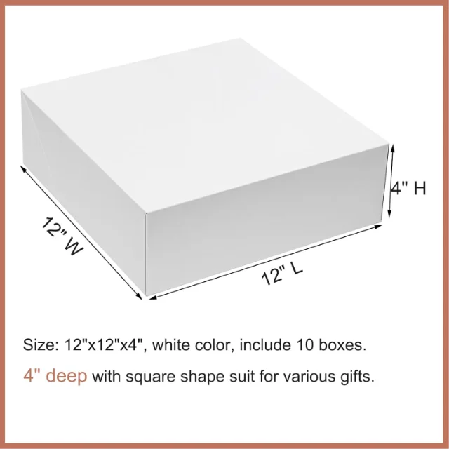 Durable Gift Boxes with Lids for Secure Packaging | 12