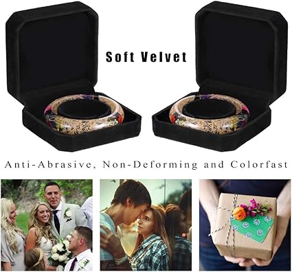 Luxurious Black Velvet Jewelry Box Custom Velvet Bracelet Box for Elegant Gift Presentation Classic for Necklace Pendant | Richpack - 61xBy94eWYL. AC SX425