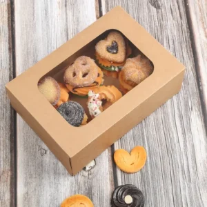 Custom Kraft Paper Cookie Boxes with Clear Windows | Eco-Friendly Packaging Solutions for Bakeries | Customizable Designs - 71BspxWNCuL. AC SL1000 (1)