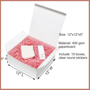 Durable Gift Boxes with Lids for Secure Packaging | 12"x12" Gift Box Ideal for Perfumes Cosmetic Products Richpack Practical Gifting Solutions - 71EnY26 lFL. AC SL1500