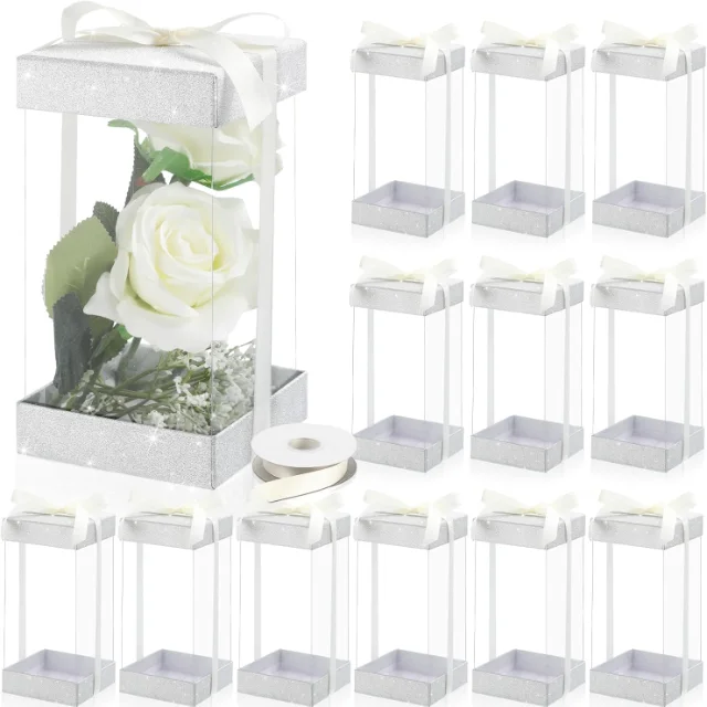 Clear Gift Boxes for Sleek Presentation | Transparent Boxes for Gifts Customizable Clear Plastic Gift Boxes with Lid Options - 71HO 8iYzhL. AC SL1500