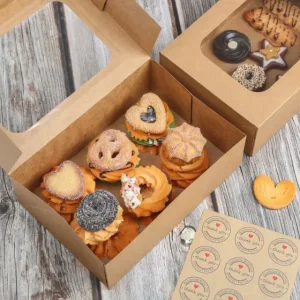 Custom Kraft Paper Cookie Boxes with Clear Windows | Eco-Friendly Packaging Solutions for Bakeries | Customizable Designs - 71eau647onL. AC SL1000 (1)