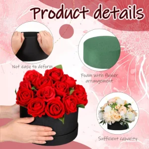 Richpack Elegant Round Box Gifts | Stylish and Unique Round Gift Boxes with Lids for Special Occasions and Retail Display - 81+T5UD6scL. AC SL1500