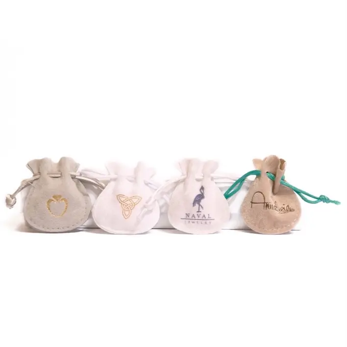 Stylish Custom Velvet Jewelry Pouches with Drawstring Closures | Secure and Personalized Packaging Solutions for High-End Jewelry Retailers - ANFORA jewelry pouch 237 to be packed