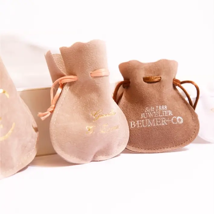 Stylish Custom Velvet Jewelry Pouches with Drawstring Closures | Secure and Personalized Packaging Solutions for High-End Jewelry Retailers - ANFORA jewelry pouch 239 to be packed
