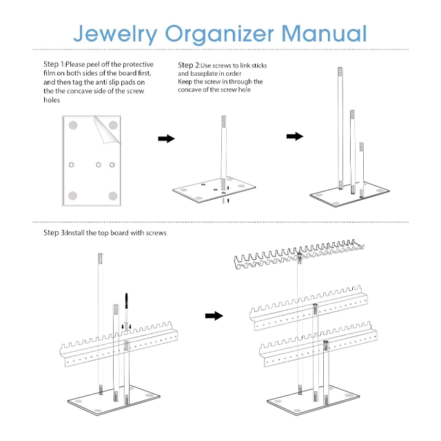 Transparent Acrylic Earring Displays with Multiple Tiers | Ideal for Jewelry Retailers Needing Organized and High-Visibility Showcases - Acrylic Earring Displays3