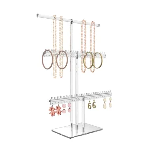 Transparent Acrylic Earring Displays with Multiple Tiers | Ideal for Jewelry Retailers Needing Organized and High-Visibility Showcases - Acrylic Earring Displays4