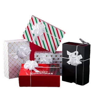 Themed Holiday Gift Packaging Boxes with Personalized Labels | Festive Designs for Special Occasions Custom Branding Solutions - Christmas Kraft Gift Boxes1
