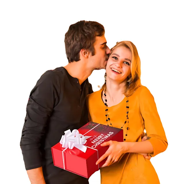 Themed Holiday Gift Packaging Boxes with Personalized Labels | Festive Designs for Special Occasions Custom Branding Solutions - Christmas Kraft Gift Boxes3