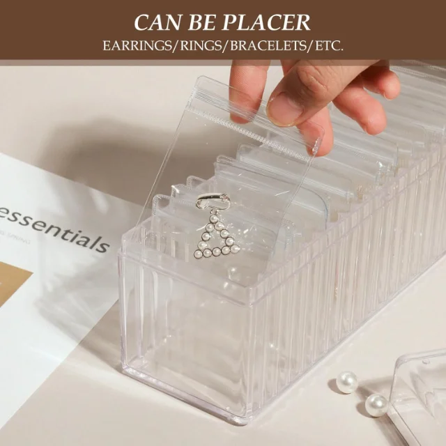 Clear Acrylic Jewelry Storage Boxes for Necklaces and Earrings | Transparent and Modern Display Solutions for Retail Easy-to-Clean Jewelry Storage Boxes - Clear acrylic jewelry storage boxes for necklaces and earrings3