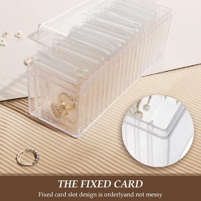 Clear Acrylic Jewelry Storage Boxes for Necklaces and Earrings | Transparent and Modern Display Solutions for Retail Easy-to-Clean Jewelry Storage Boxes - Clear acrylic jewelry storage boxes for necklaces and earrings4