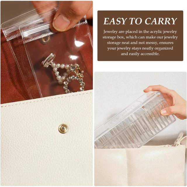 Clear Acrylic Jewelry Storage Boxes for Necklaces and Earrings | Transparent and Modern Display Solutions for Retail Easy-to-Clean Jewelry Storage Boxes - Clear acrylic jewelry storage boxes for necklaces and earrings5