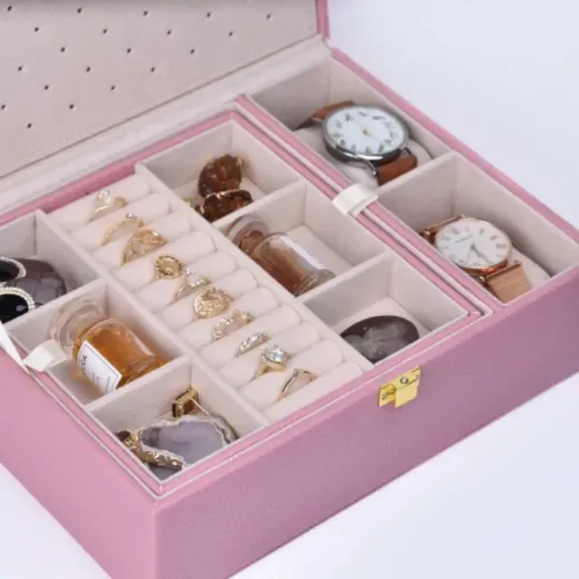 Secure Jewelry Boxes with Locks | Multi-Layer Lockable Jewelry Boxes Designed for Safekeeping Valuables in Style Perfect for Retail Businesses - DSC 8200
