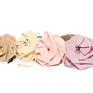 Richapck Compostable Biodegradable Jewelry Pouches Made from Plant-Based Materials | Sustainable Packaging for Jewelry Brands Committed to Green Practices - Flower jewelry pouch 207 to be packed