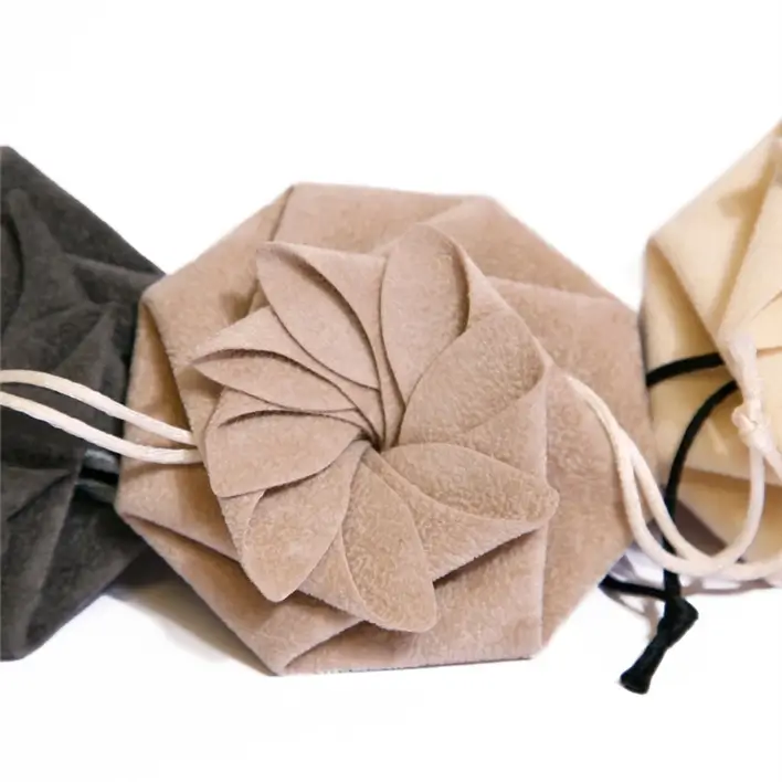 Eco-Friendly Compostable Jewelry Pouches with Custom Designs | Perfect for Jewelry Retailers Seeking Sustainable and Unique Branding Solutions - Flower jewelry pouches 212 to be packed