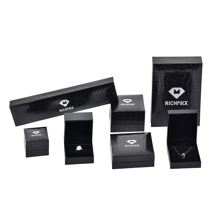 Personalized Eco-Friendly Jewelry Boxes for Premium Jewelry Designers | Tailored for Brands Needing Elegant and Green Packaging Solutions - H C SET BLK