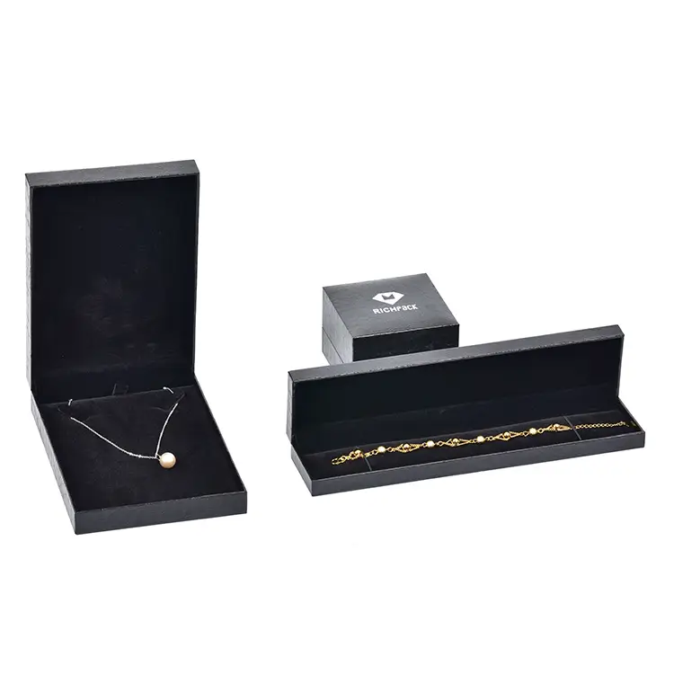 Personalized Eco-Friendly Jewelry Boxes for Premium Jewelry Designers | Tailored for Brands Needing Elegant and Green Packaging Solutions - H C SET BLK1
