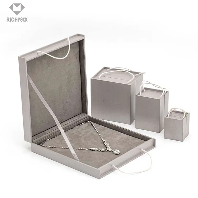 Branded Gift Boxes for Wholesale Jewelry Packaging | Customizable Packaging for High-Volume Orders | Logo Printing Available - H CHSET3 G