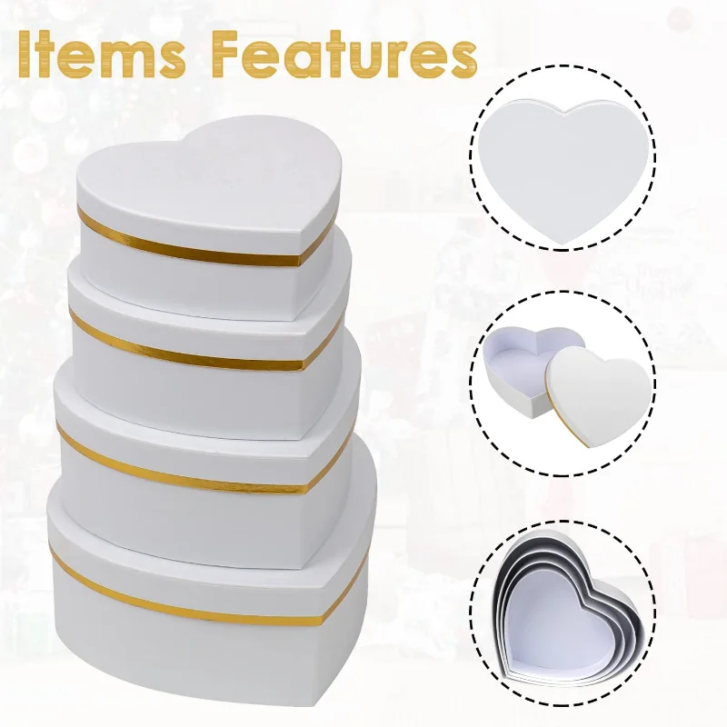 Heart-Shaped Gift Boxes | Elegant and Unique Gift Box Heart Shape Designs for Special Occasions Perfect for Weddings, Anniversaries, Birthdays, and More - Heart Shaped